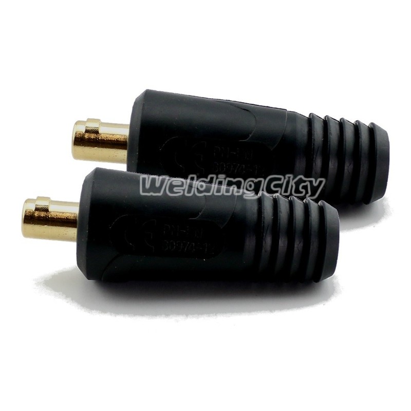 WeldingCity® 2-pk Dinse-type Twist-lock Cable Connector Male 1/0-3/0 | US Seller