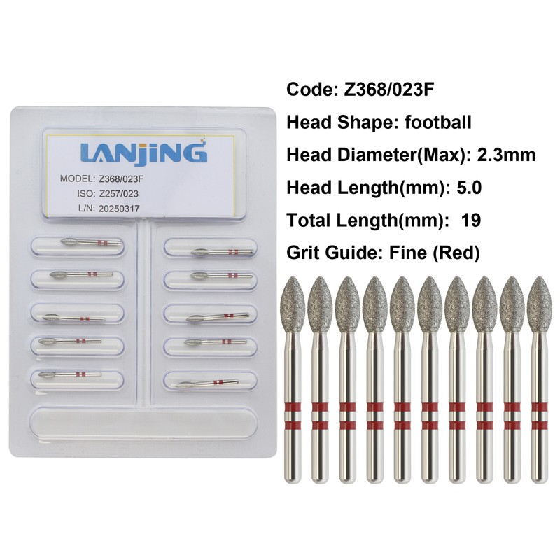 20 Types Zirconia Dental Diamond Burs FG Friction Grip for High Speed Handpiece gallery