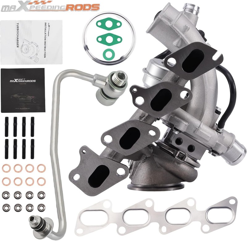 maXpeedingrods 667-203 Turbo Turbocharger Kit with Turbo Oil Feed Line Pipe Tube gallery