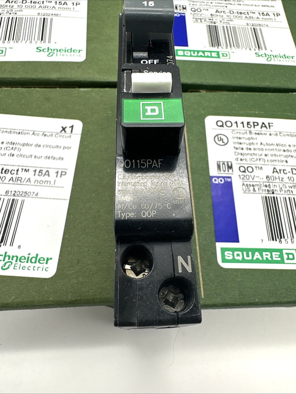 10 PCS SQUARE D QO115PAF QO 1P 15AMP AFCI ARC-FAULT CIRCUIT BREAKERS*new* gallery