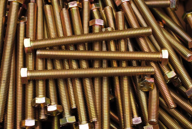 (20) Full Thread Grade 8 Hex Head Tap Bolts 1/2-13 x 6 Coarse Yellow Zinc Plated