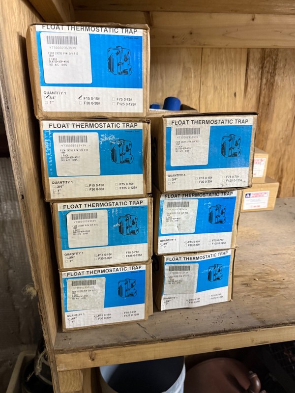 Erwel F-15 3/4” Float & Thermostatic Steam Trap 0-15 PSI NOS Vintage Lot of 19