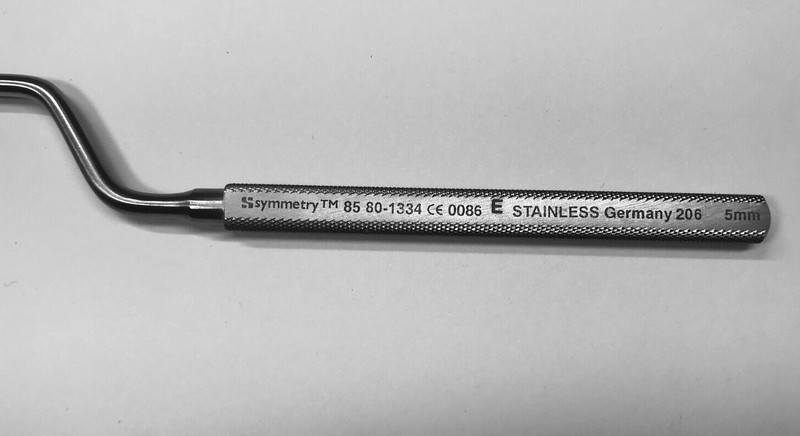 Lot of 2 Symmetry Hardy Curette 45 Degree Right, 5 mm Tip, 4.75" WL, 9.25" gallery