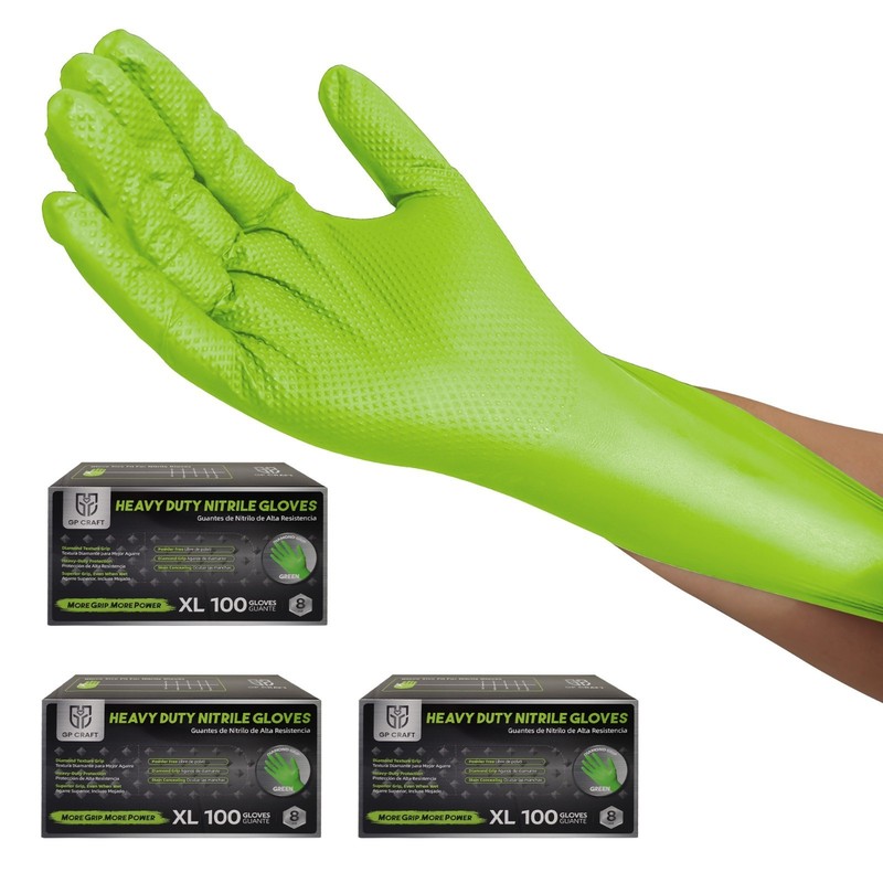 100-Count Heavy-Duty Industrial Nitrile Gloves: 8 Mil & Latex-Free (Large) gallery