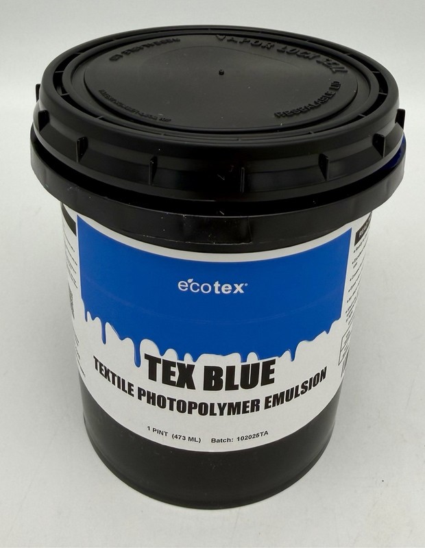 Ecotex® Tex-Blue Screen Printing Emulsion (16oz) Pre-Sensitized Photo Emulsion