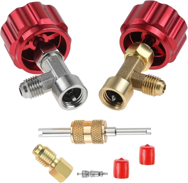 R134A Can Tap Valve – Self-Sealing & Puncture Style w/ Tank Adapter for A/C gallery