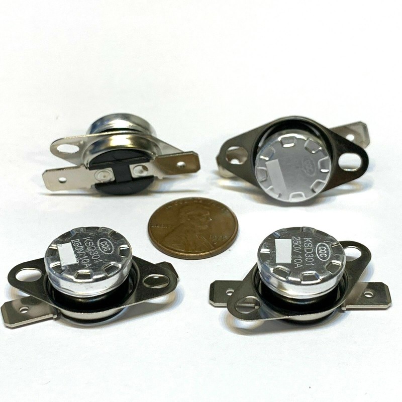 4 Pieces N/C 115ºC 239ºF normally closed Thermal NC Thermostat switch KSD301