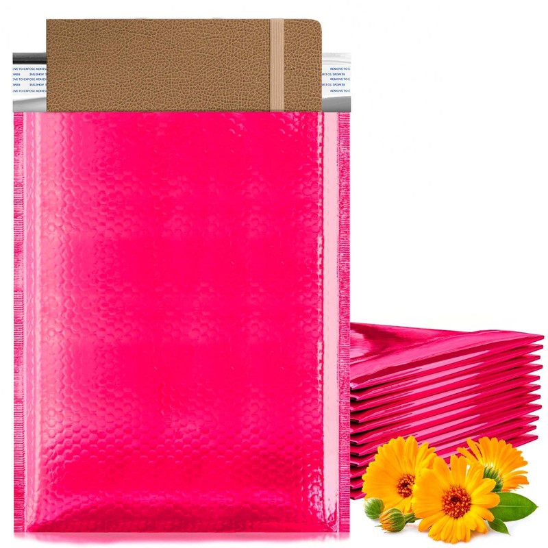 Hot Pink Bubble Mailers 6.5×9 Metallic Padded Envelopes 350pcs