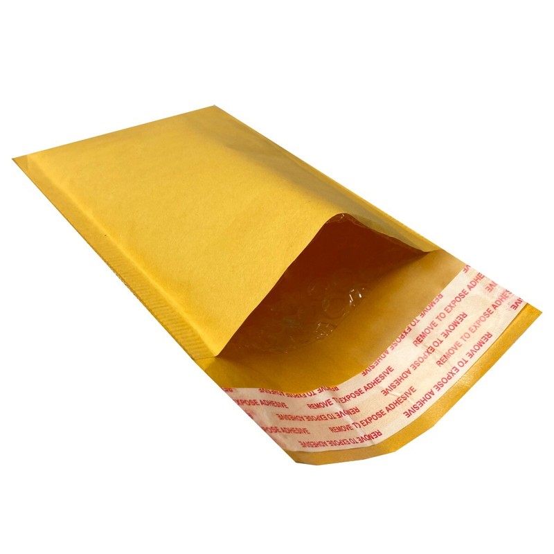 UOFFICE 500 Kraft Bubble Mailers 4×8″ – #000 Self-Seal Padded Envelopes