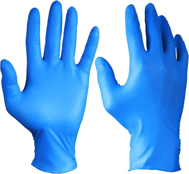 Ambidextrous Waterproof Nitrile Gloves - 50 Pack, Ideal for Hygiene & Cleaning gallery