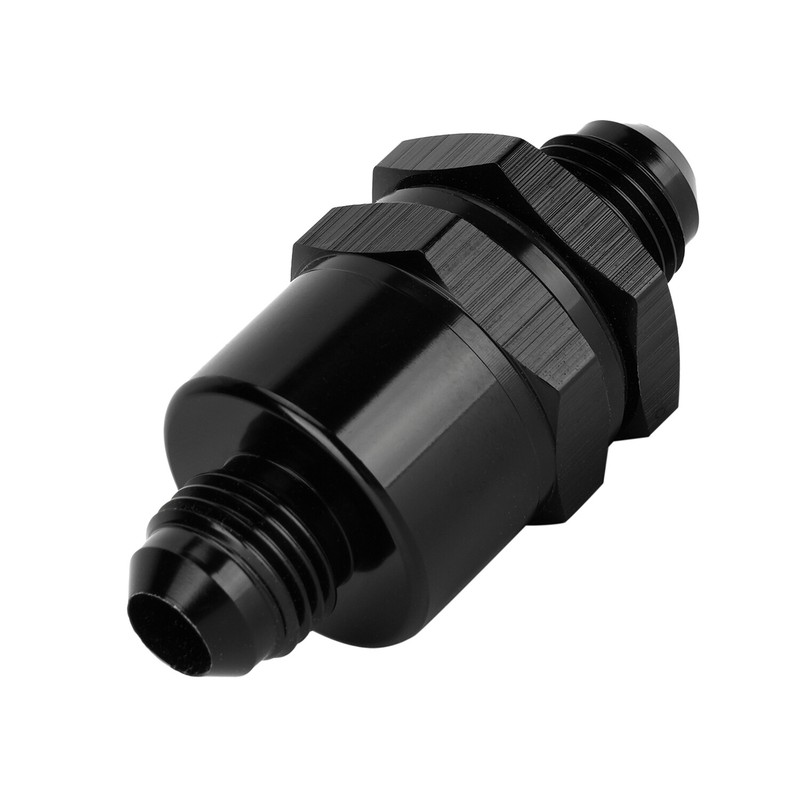 Black Aluminium -6 AN to AN6 Flare Inline Check Valve -Black gallery