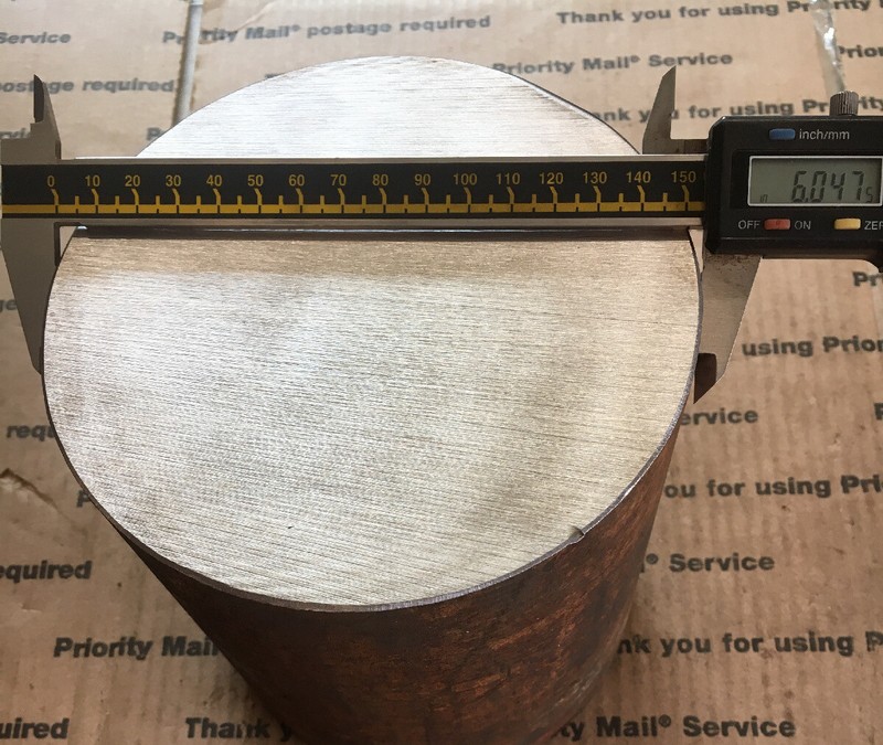 6″ Round Stock Bar 7 3/4″ Long Lathe Machining Blacksmithing 1045 Alloy