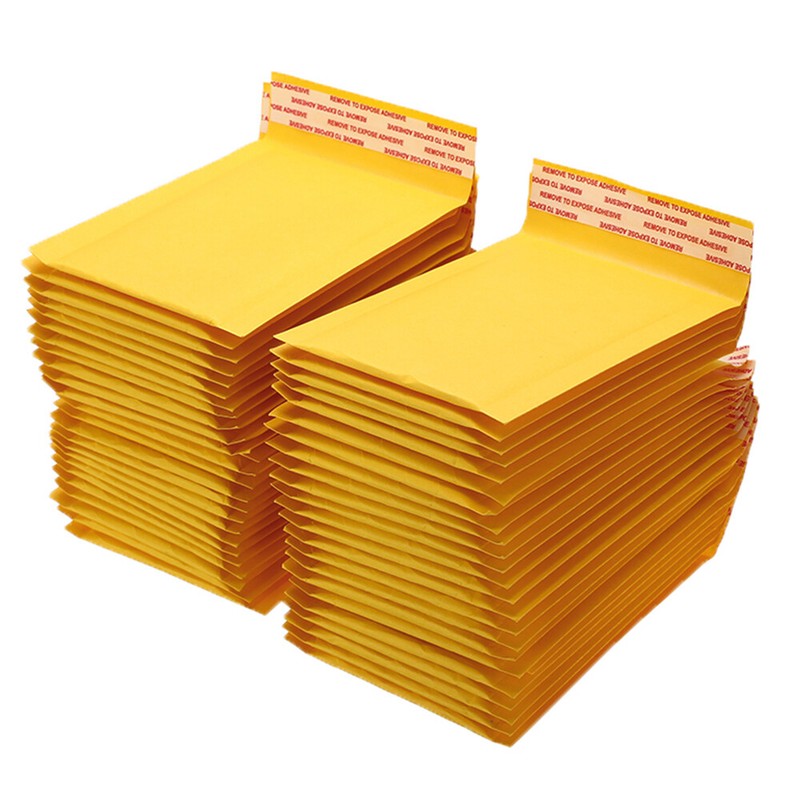 25/50/100/200/500 Kraft Bubble Mailers Padded Envelope Shipping Bags All Size US gallery