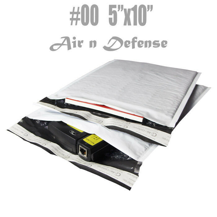 500 #00 5×10 Poly Bubble Padded Envelopes Mailers Shipping Bags AirnDefense