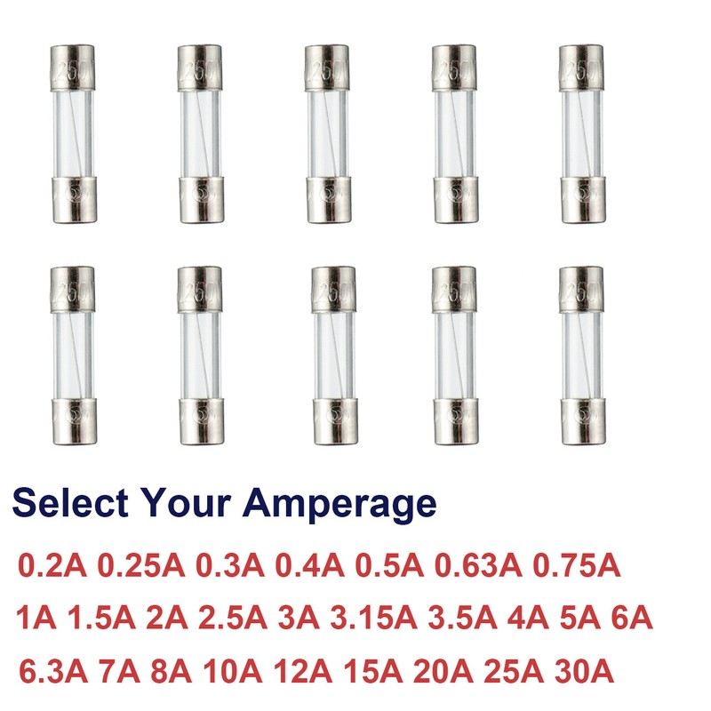 10Pcs 5x20mm Fast blow fuse Fast Acting quick blow fuse 1A 2A 3A 4A 5A 6A 10A…