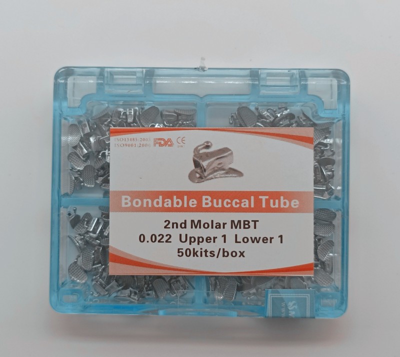 50Set Dental Ortho Bondable Buccal Tubes 1st 2nd Molar Roth/MBT 022 Mesh Base gallery