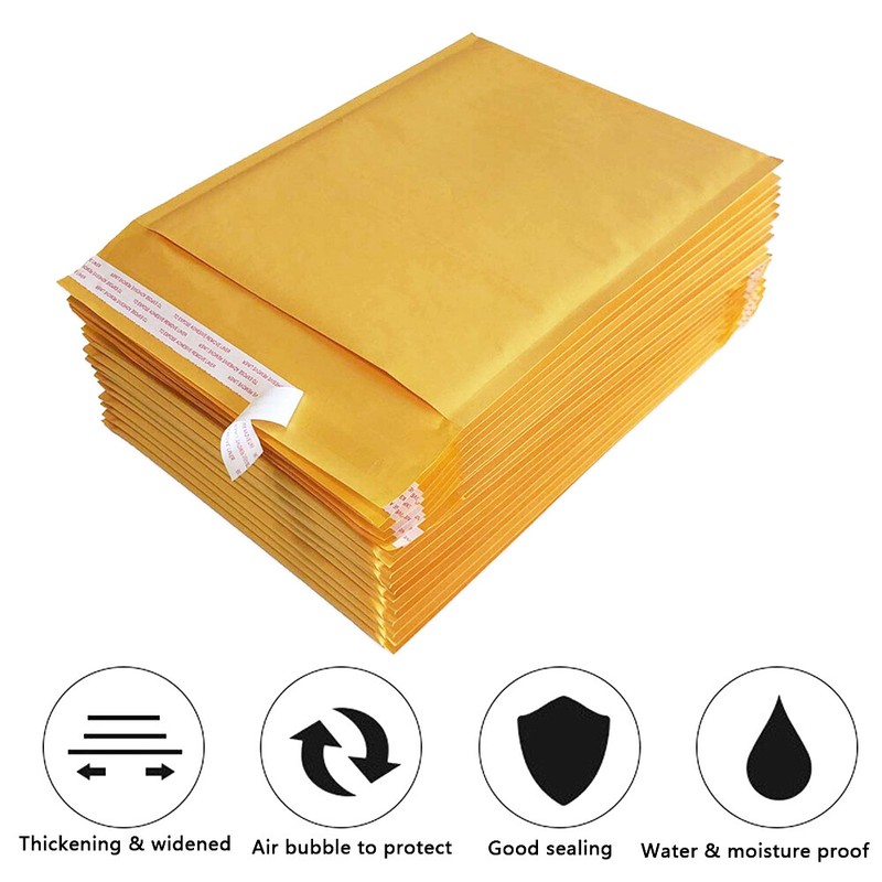 50/100Packs 11 Sizes Padded Envelopes Kraft Bubble Mailers Shipping Mailing Bags gallery