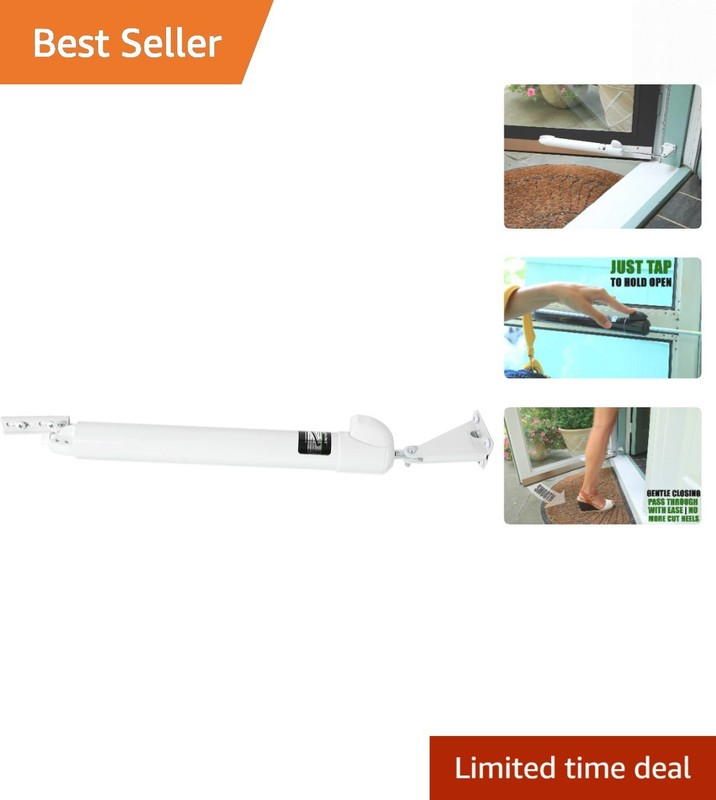 Touch ‘n Hold Smooth Door Closer – Single Kit White – Standard-Duty Door Clos…