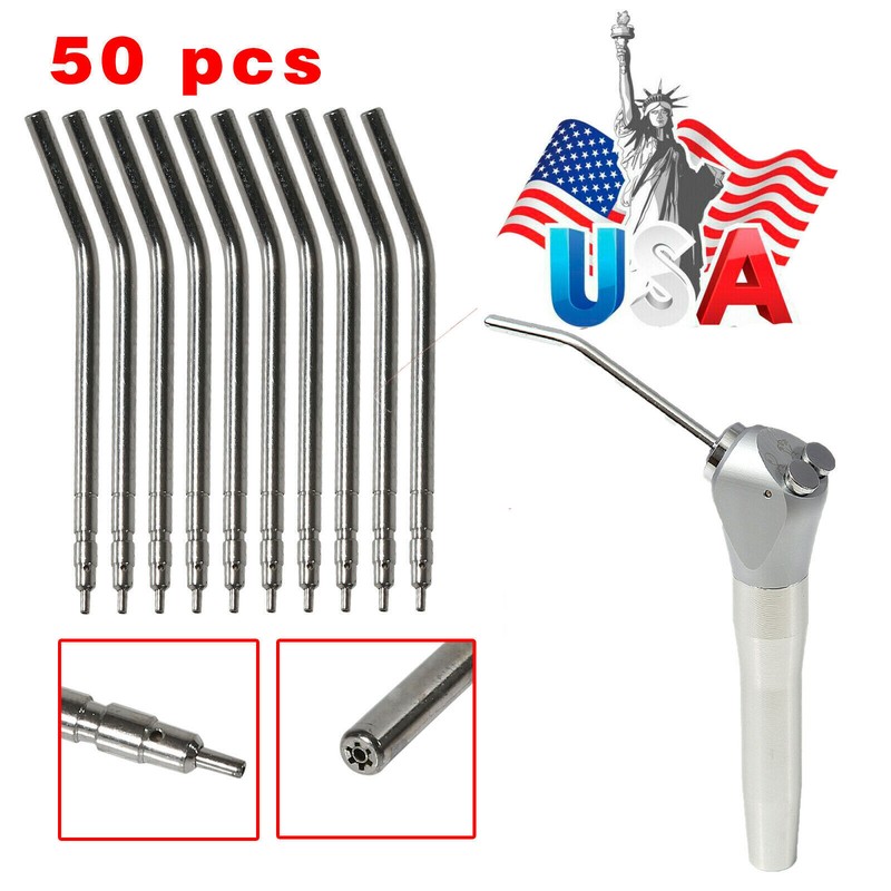 Dental 3 Way Air Water Spray Triple Syringe Handpiece /+50*Nozzles/Tips/Tubes OR gallery