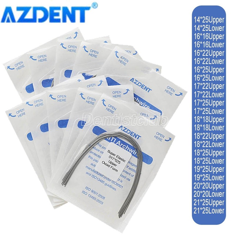 Dental Orthodontic Super Elastic Niti Rectangular Arch Wires Ovoid /Nature FDA