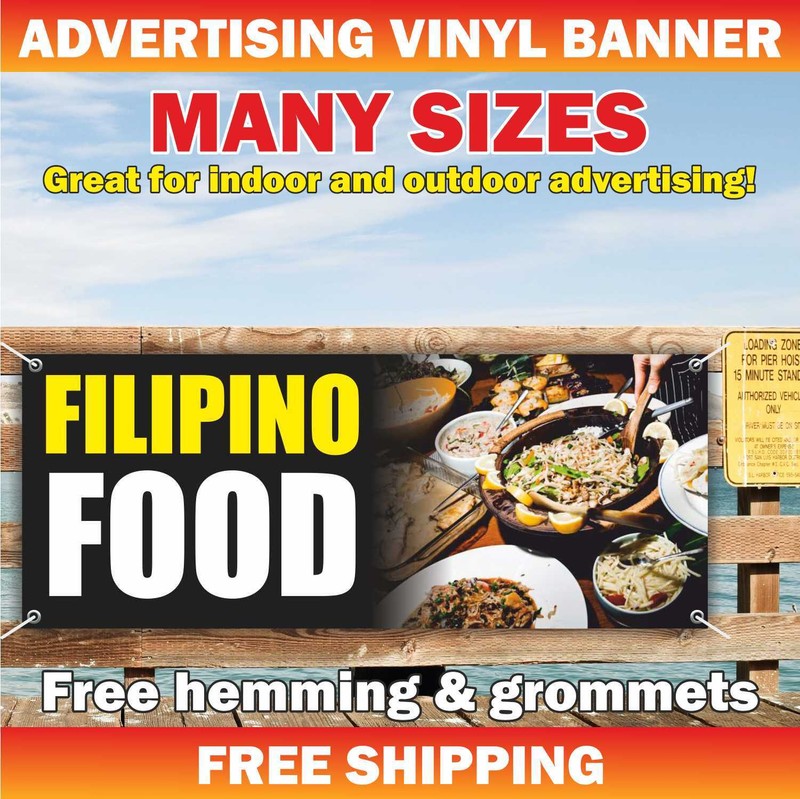 FILIPINO FOOD Advertising Banner Vinyl Mesh Sign street foods manila Philippines