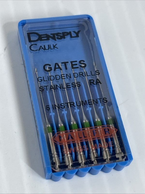 Dentsply Gates Glidden Drills, 6 Instruments Each Pack, Stainless Steel 32mm #2