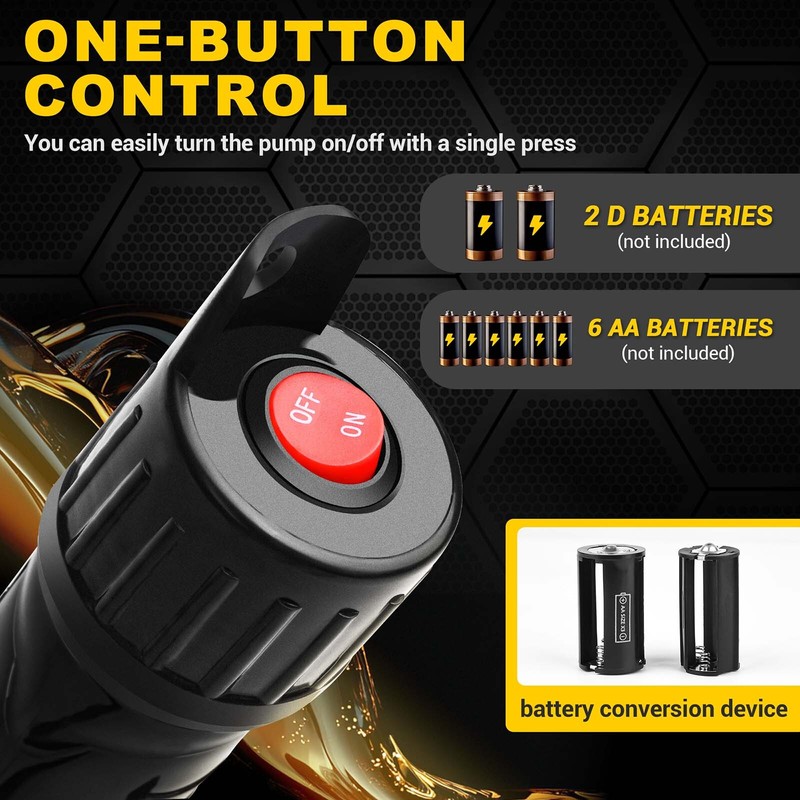 Battery Powered Electric Fuel Transfer Siphon Pump Gas Oil Water Liquid 2.4 GPM gallery