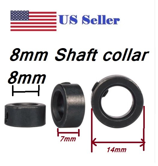 8mm Shaft Lock Collar Black Oxide Steel