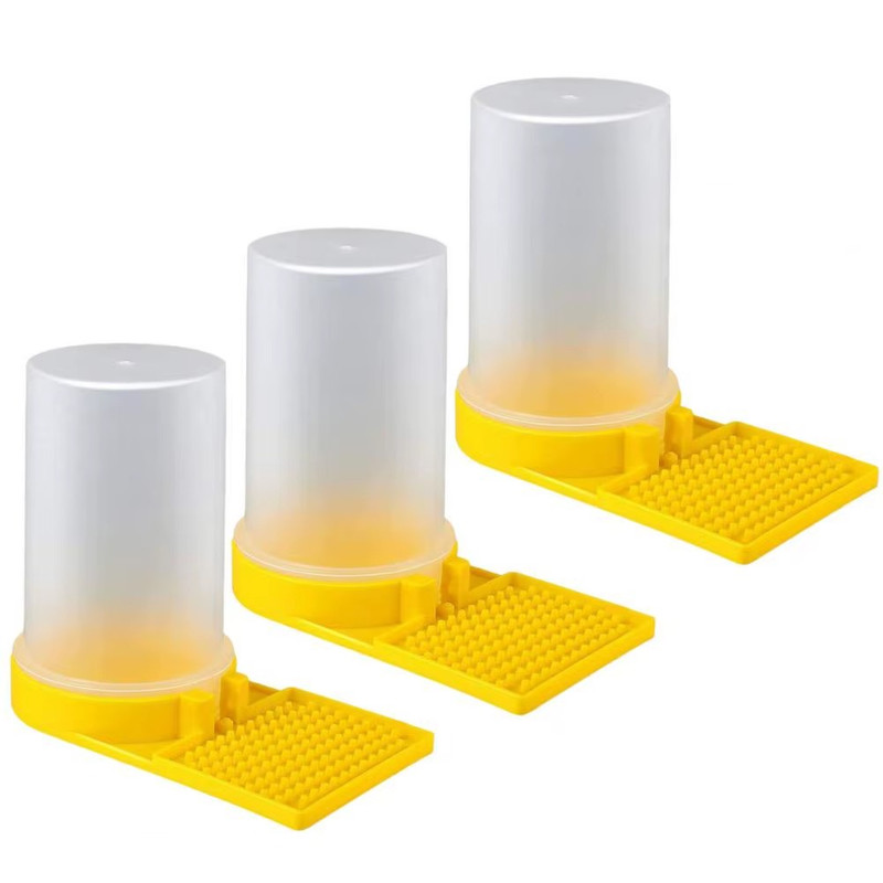 3Pcs Bee Waterers Transparent Visible Bee Drinking Cups Watering Station Beehive
