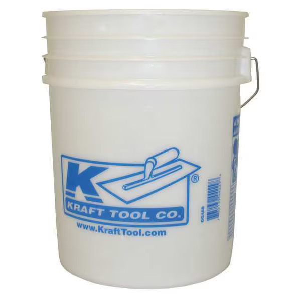 Kraft Tool Mixing Bucket, 11 7/8 in W x 15 in L, 5 gal, Translucent, Plastic gallery