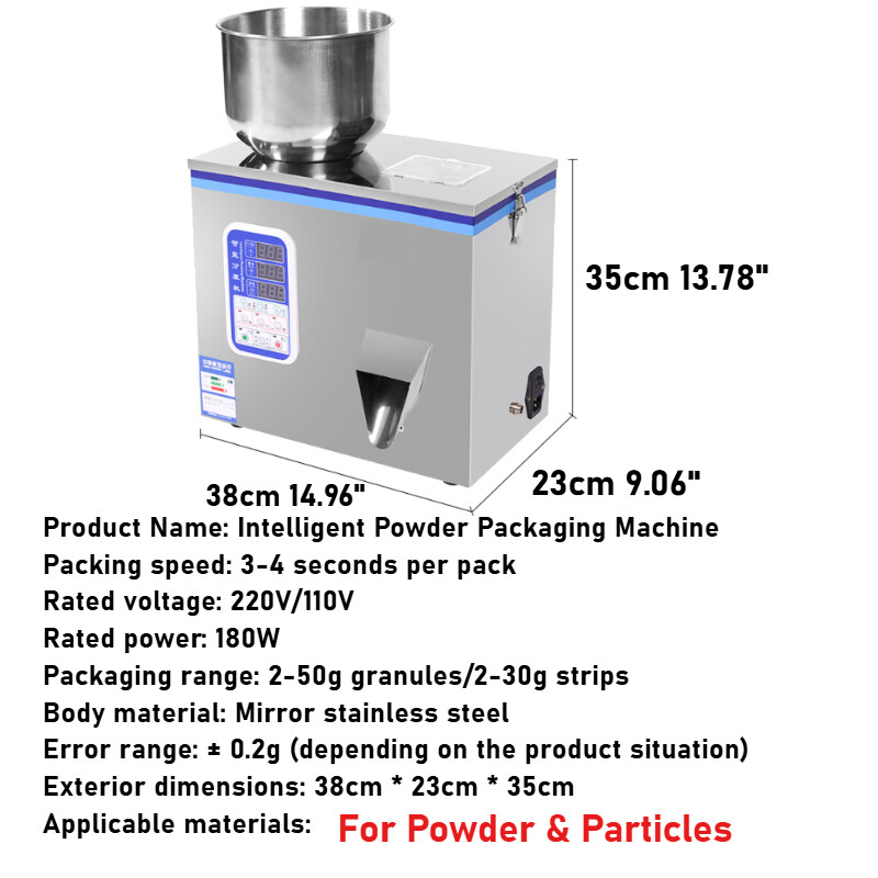 Automatic Powder Filling Machine 50/100/200/500g Particles Smart Weighing Filler