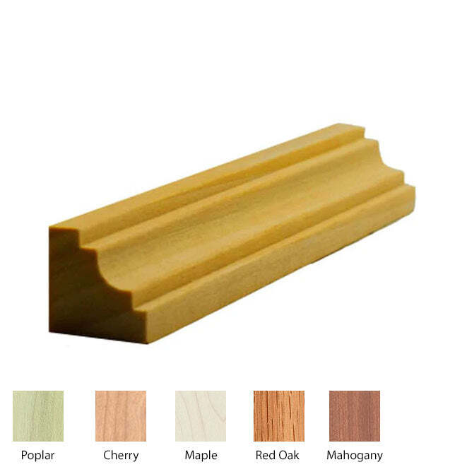 EWCC14 Cove Trim Moulding, 3/4″ x 3/4″ Unfinished Solid Hardwood