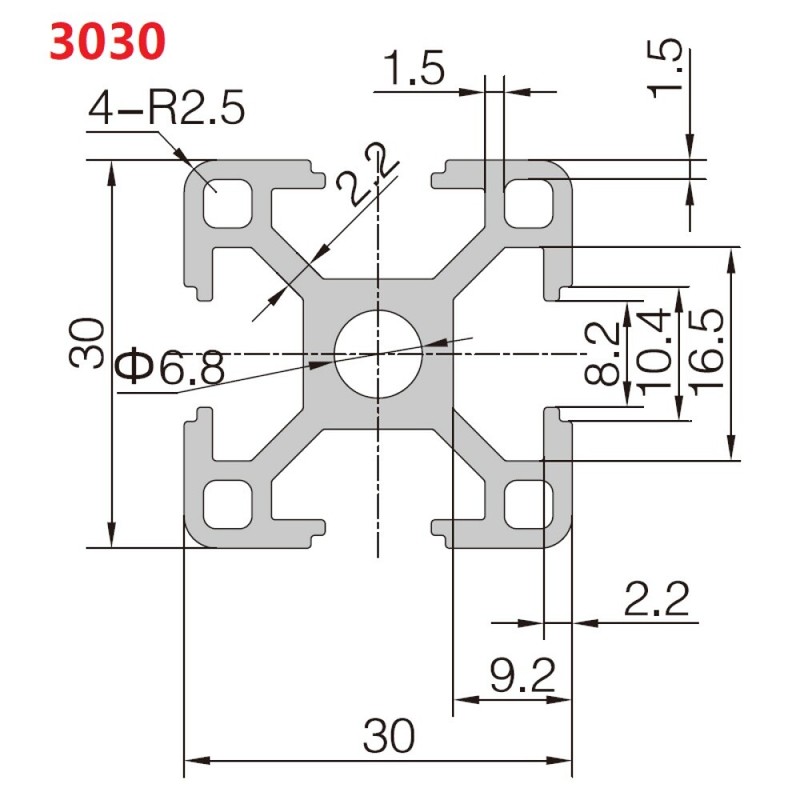 2/4/6/8PCS 2020 3030 4040 2040 Extrusion Anodized T Slot Linear Rail 300-1000mm gallery