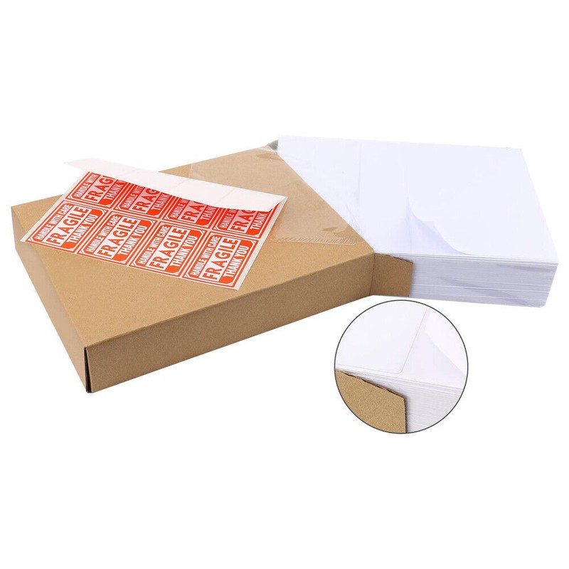 1000 Shipping Labels 8.5x5.5 Half Sheet Rounded Corner Self Adhesive 2 Per Sheet gallery