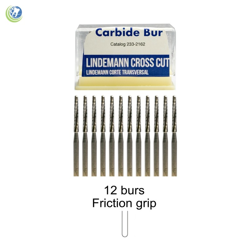 12 x Cross Cut Lindemann Tungsten Carbide FG Dental Bur 25mm, Bone Surgery Burs gallery