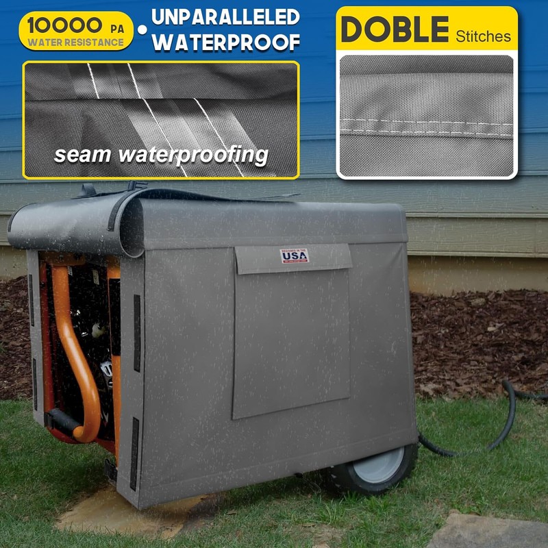 HEAVY DUTY Portable Generator Cover Waterproof UV Resistant 25”L X 24”W X 21”H gallery
