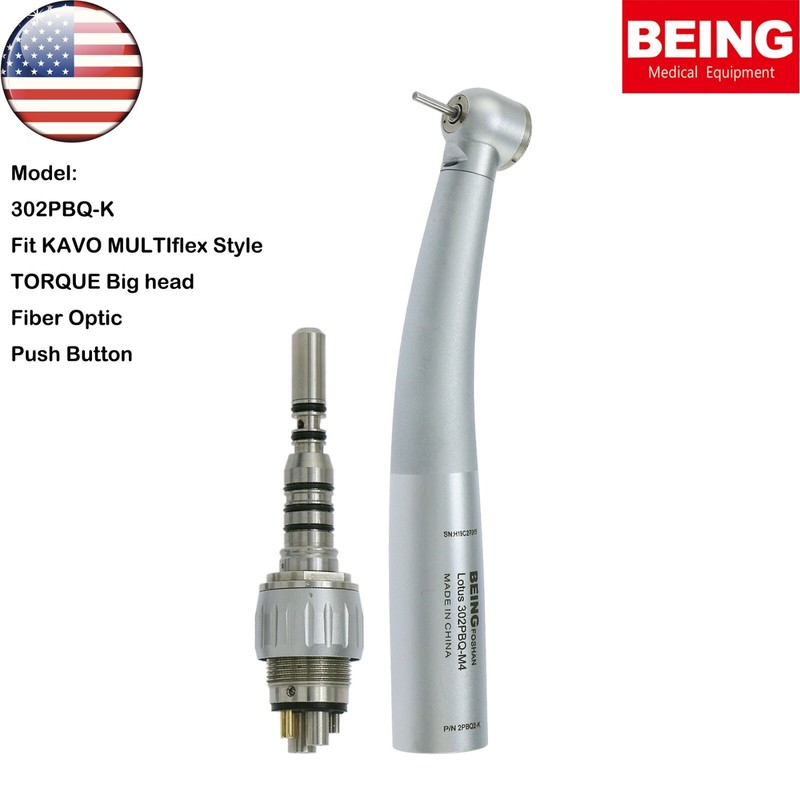 US BEING Dental High Speed Handpiece Fiber Optic LED fit KAVO Coupler 4/6 Holes gallery