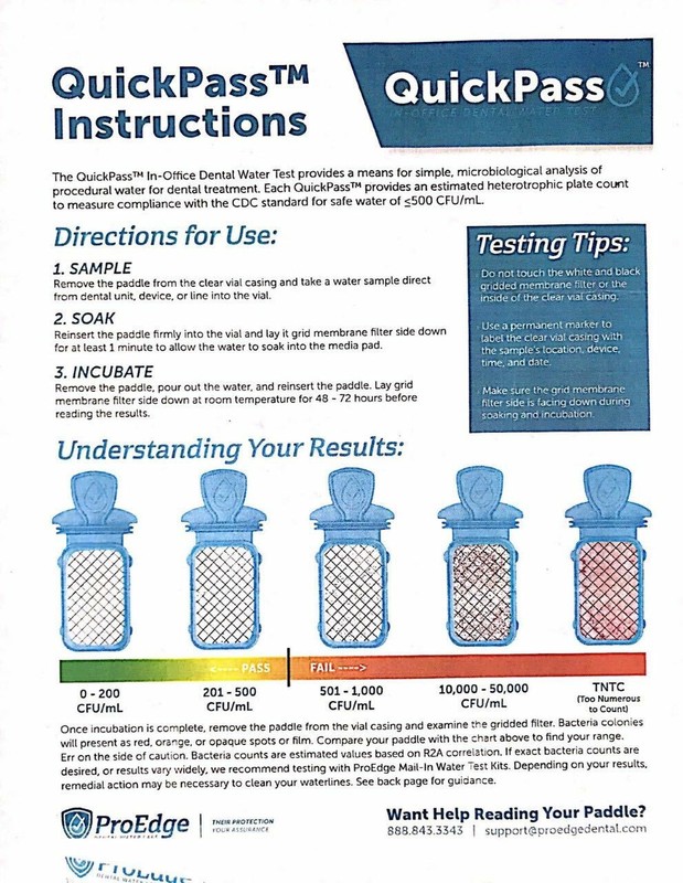 QuickPass In-Office Dental Water Test 4 Pack by ProEdge gallery