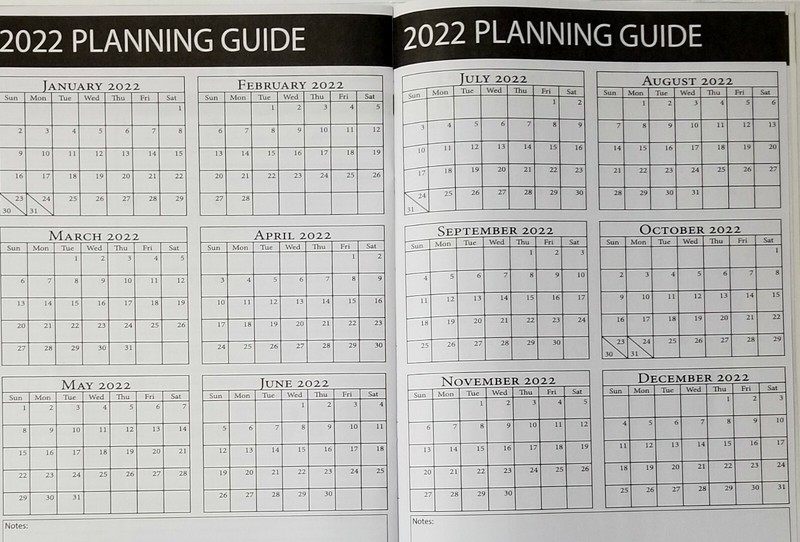 2022 Monthly planner, 6 1/2 in x 9 1/4 in gallery