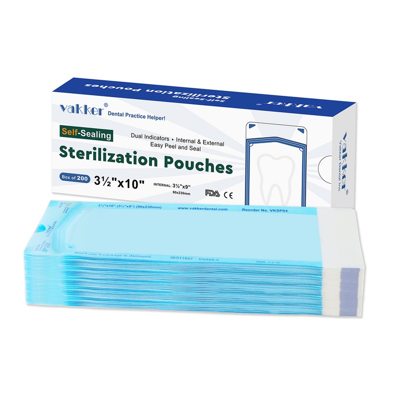 200pcs 3.5" x 10" Self Sealing Sterilization Pouches Autoclave, Sterilizer Bag gallery