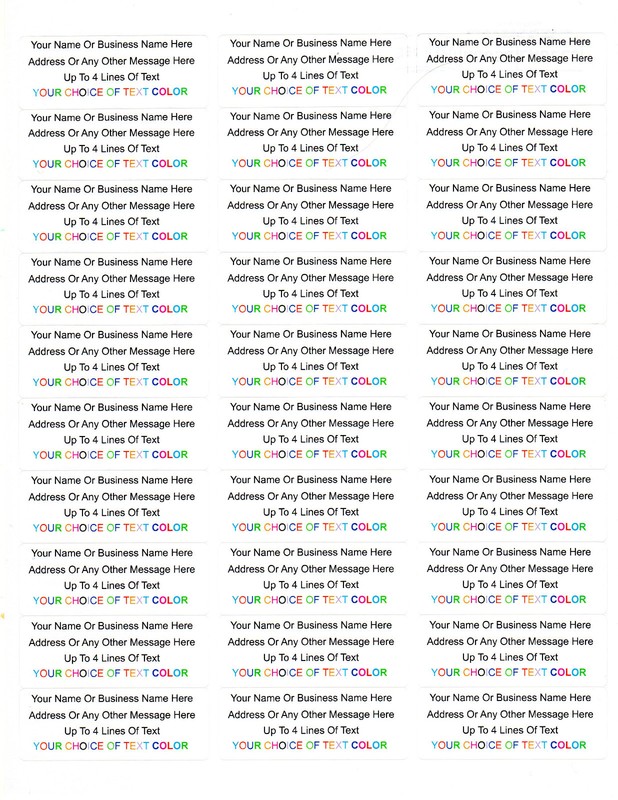 450 Personalized Return/Mailing Address labels – 1″ x 2.625″ – Free USA Shipping