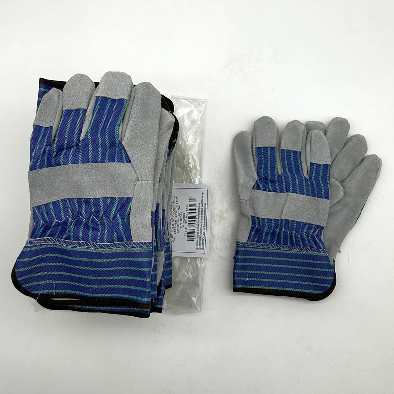 PIP 82-7563 Leather Palm Gloves Sz Large Gunn Cut Safety Cuffs Wing Thumb 12prs