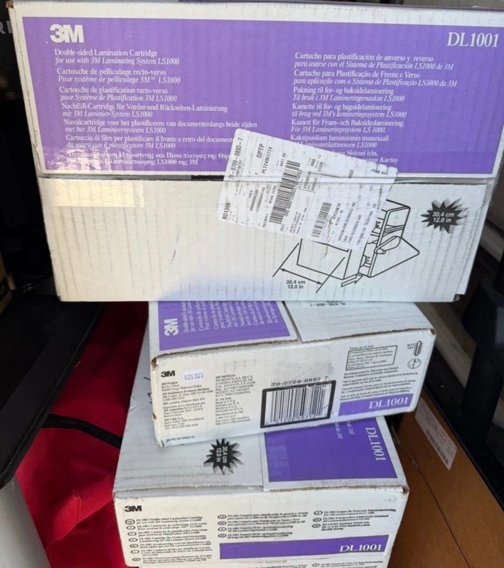 3M DL1001 Refill Cartridge Brand New Double-Sided Lamination Cartridge lot of 3
