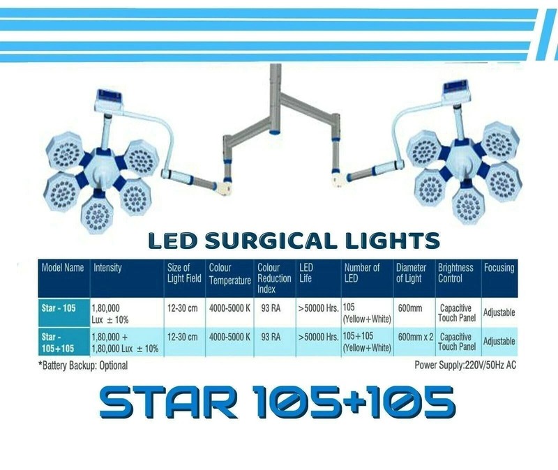 Star 105 + 105 OT LED Lamp Surgical And Examination OR LED Light