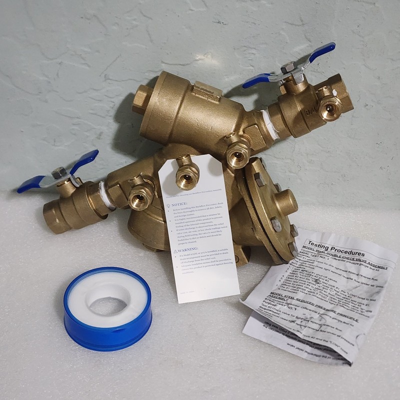 34-975XL 3/4″ RPZ Backflow Preventer Valve Water Pressure Regulator Y