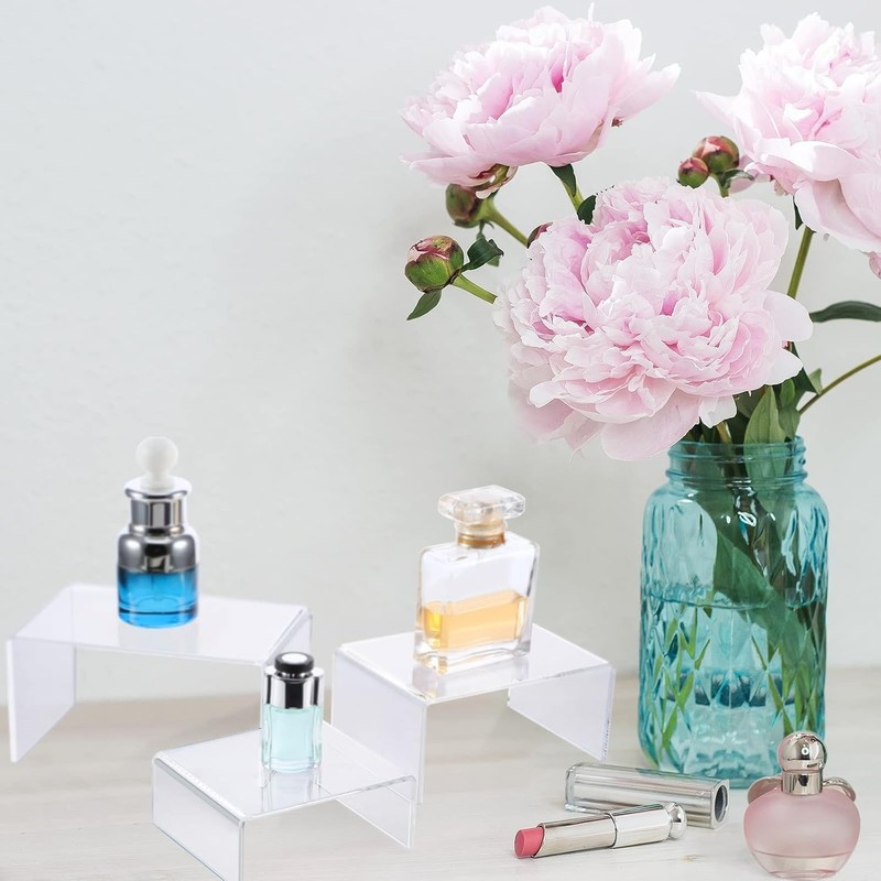 2 Sets Acrylic Display Risers, Product Stand, Jewelry Display Riser Shelf Sho... gallery