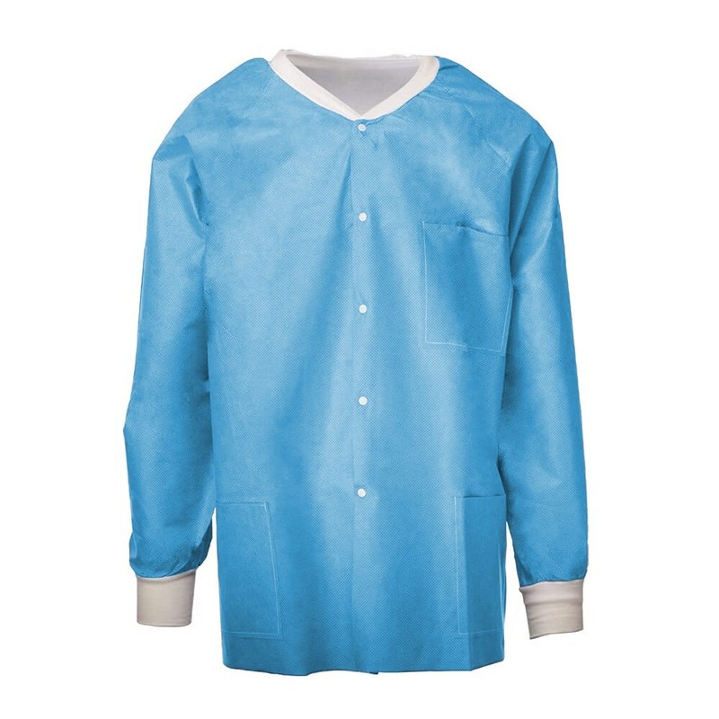 10-100Pcs Disposable Lab Jackets Unisex Hip-Length Lab Coats 45gsm (XL) gallery