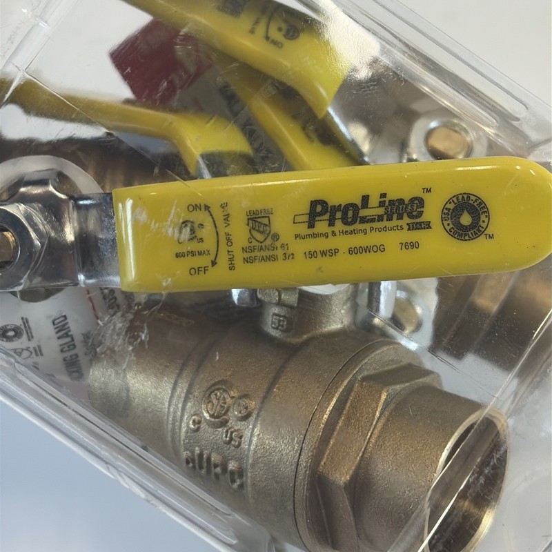 4 ProLine Series 3/4 in. Brass Full Port Ball Valve SWT x SWT 4-Pack 107-854J4 gallery