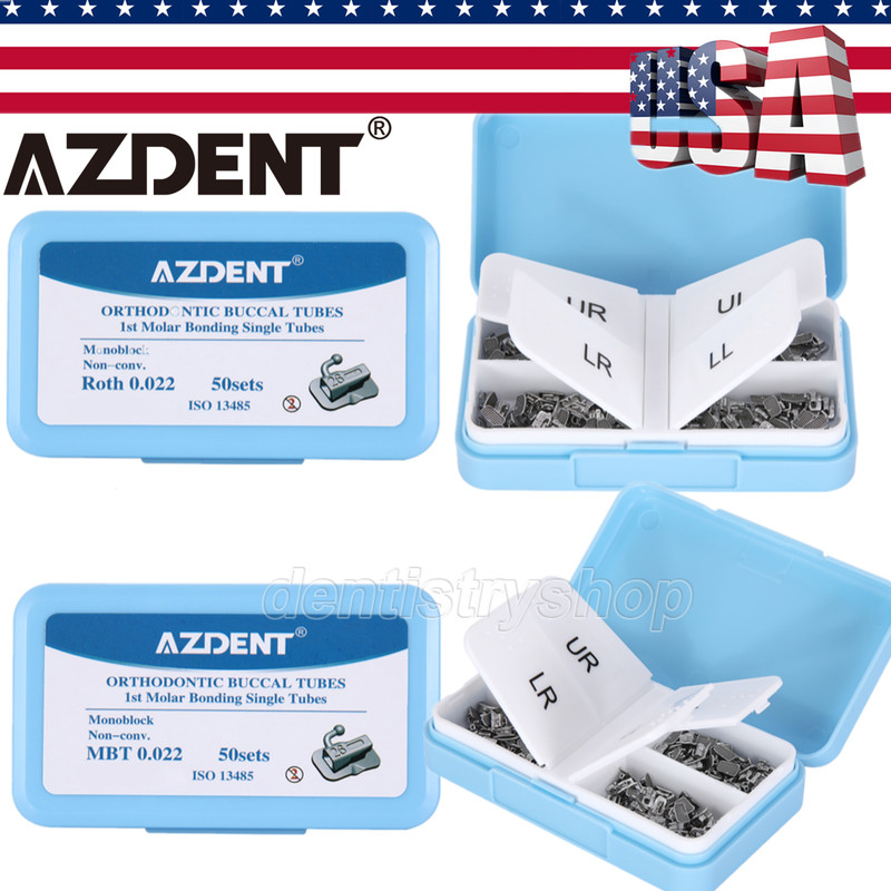 Dental Ortho Bondable Buccal Tube with Band Roth MBT 022 1st 2nd Molar Non-conv gallery