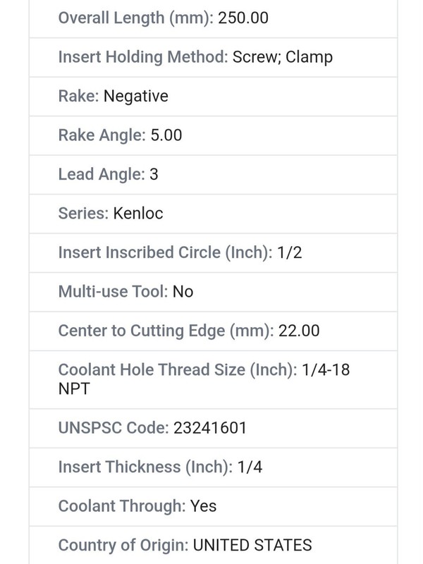 New Kennametal A32S-MDUNL15 Through Coolant Indexable Carbide Boring Bar 32mm gallery